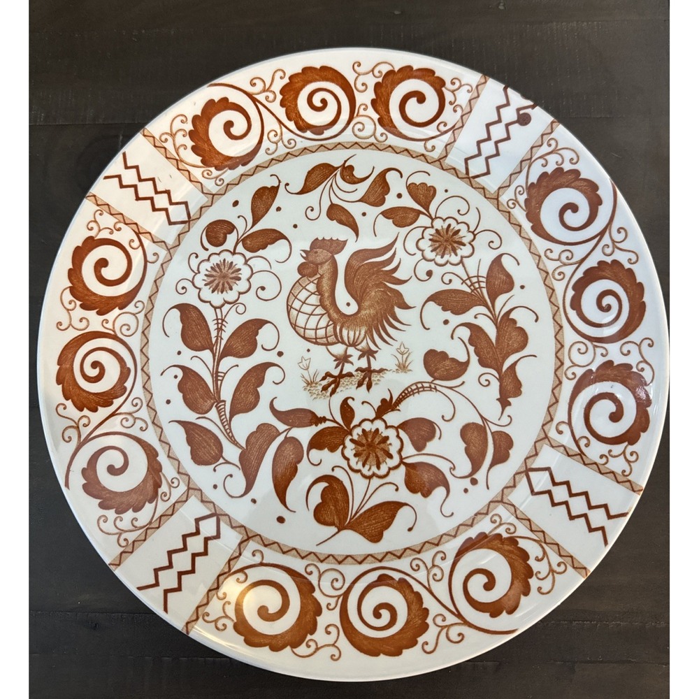 Johnson‎ Brothers Red Rooster 10"Dinner Plates Chanticleer Set Of 4